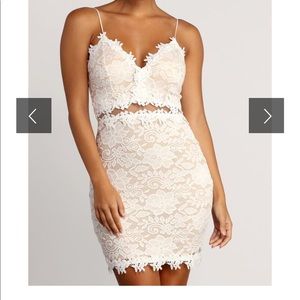 White Lace Formal Dress